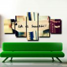 Inspirational Quote Poster Multi 5 Panel Canvas Wall Art Bedroom Home Decoration