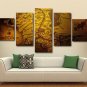 Vintage Middle Earth Map Canvas The Lord of The Rings Movie Poster Wall Art 5PCS