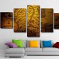 Vintage Middle Earth Map Canvas The Lord of The Rings Movie Poster Wall Art 5PCS