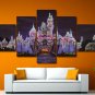 Animation Disney Castle Poster Split Art Canvas Giclee HD Print Wall Decor 5PCS