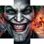 HUGE Horror Movie Poster Joker Clown Giclee Split Canvas Art Print HD Decor 5PCS
