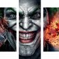 HUGE Horror Movie Poster Joker Clown Giclee Split Canvas Art Print HD Decor 5PCS