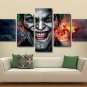 HUGE Horror Movie Poster Joker Clown Giclee Split Canvas Art Print HD Decor 5PCS