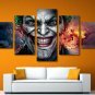 HUGE Horror Movie Poster Joker Clown Giclee Split Canvas Art Print HD Decor 5PCS