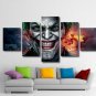HUGE Horror Movie Poster Joker Clown Giclee Split Canvas Art Print HD Decor 5PCS
