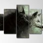 5 Pcs Split Canvas Wall Art Wolf Painting Animal Poster Giclee Print No Framed