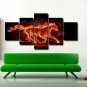 Large Abstract Horse Painting Framed 5Pcs Canvas Wall Art Ready to Hang Pictures