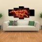 Large Abstract Horse Painting Framed 5Pcs Canvas Wall Art Ready to Hang Pictures