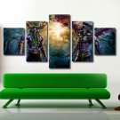 WOW Illidan Stormrage World of Warcraft Game Poster 5 Piece Canvas Wall Art Sets