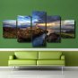 Castle Tower Painting Ocean Poster 5 Piece Canvas Wall Art Bedroom Home Decals