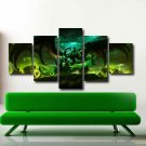 Unique Illidan Warcraft Movie Poster 5 Piece Canvas Wall Art  Bedroom Decoration
