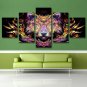 Vintage Wolf Animal Poster Giclee Print on 5 PCS Canvas Wall Art Decal Painting