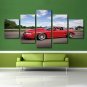 Red Dodge Viper GTC Muscle Sports Car Posters 5 PCS Wall Art Canvas Decoration