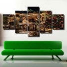 Christmas Music Festival Concert Poster Prints on 5 Panel Canvas Wall Art Decor
