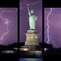 Statue of Liberty Lightning New York City Skyline Poster Canvas Painting 5 PCS