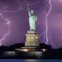 Statue of Liberty Lightning New York City Skyline Poster Canvas Painting 5 PCS