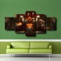 World of Warcraft Game Poster WOW Figure Wall Canvas Art Set 5Pcs Print Painting