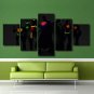 Batman Superman Multi 5 Panel Wall Art Canvas Logo Poster Boy kids Bedroom Decor