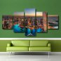 Modern Cityscape Backdrop Poster Multi Panel Bedroom Wall Art Canvas Decoration
