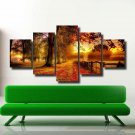 Autumn Landscape Wall Painting on 5 Multi Panel Canvas Wall Art Home Decoration