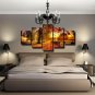 Autumn Landscape Wall Painting on 5 Multi Panel Canvas Wall Art Home Decoration