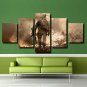 Vintage US Military Army Soldier Gun Movie Poster Canvas Wall Art 5 Panels Decor
