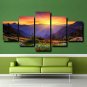 Mountain Sunset Scene Trippy Posters Multi Panel Canvas Wall Art Home Decoration