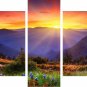 Mountain Sunset Scene Trippy Posters Multi Panel Canvas Wall Art Home Decoration