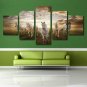 Horse Racing Poster Fine Art Animal Painting Giclee 5 Piece Wall Art Canvas