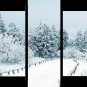 Winter Landscape Painting Snow Covered Forest Poster 5Pcs Canvas Wall Art Giclee
