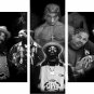 Black and White Rock Band posters Multi Panel Canvas Wall Art Bedroom Decoration