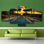Unique Train Railway Posters 5 Piece Sunset Bedroom Multi Canvas Wall Art Decor