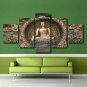 Buddha Figure Oil Painting Multi 5 Panel Canvas Wall Art Livingroom Home Decor