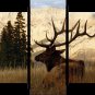 Elk Mule Deer Painting Antlers Print Poster 5 Piece Canvas Wall Art Decoration