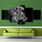 Roaring Lion Poster Wild Animal Wall Art 5 PCS Set Canvas Painting Prints Giclee