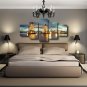 5 Pcs Multi Panel Canvas Wall Art Golden Gate Bridge Painting Home Decoration