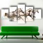 Running Horse Racing Poster Animal Painting Giclee Print 5 Piece Wall Art Canvas