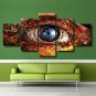 Vintage Multi 5 Panel Canvas Wall Nostalgic Art Livingroom Painting Eye Posters