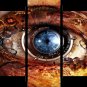 Vintage Multi 5 Panel Canvas Wall Nostalgic Art Livingroom Painting Eye Posters