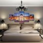 Multi 5 Panel Bedroom Wall Art Canvas Architecture Cityscape Painting Art Poster