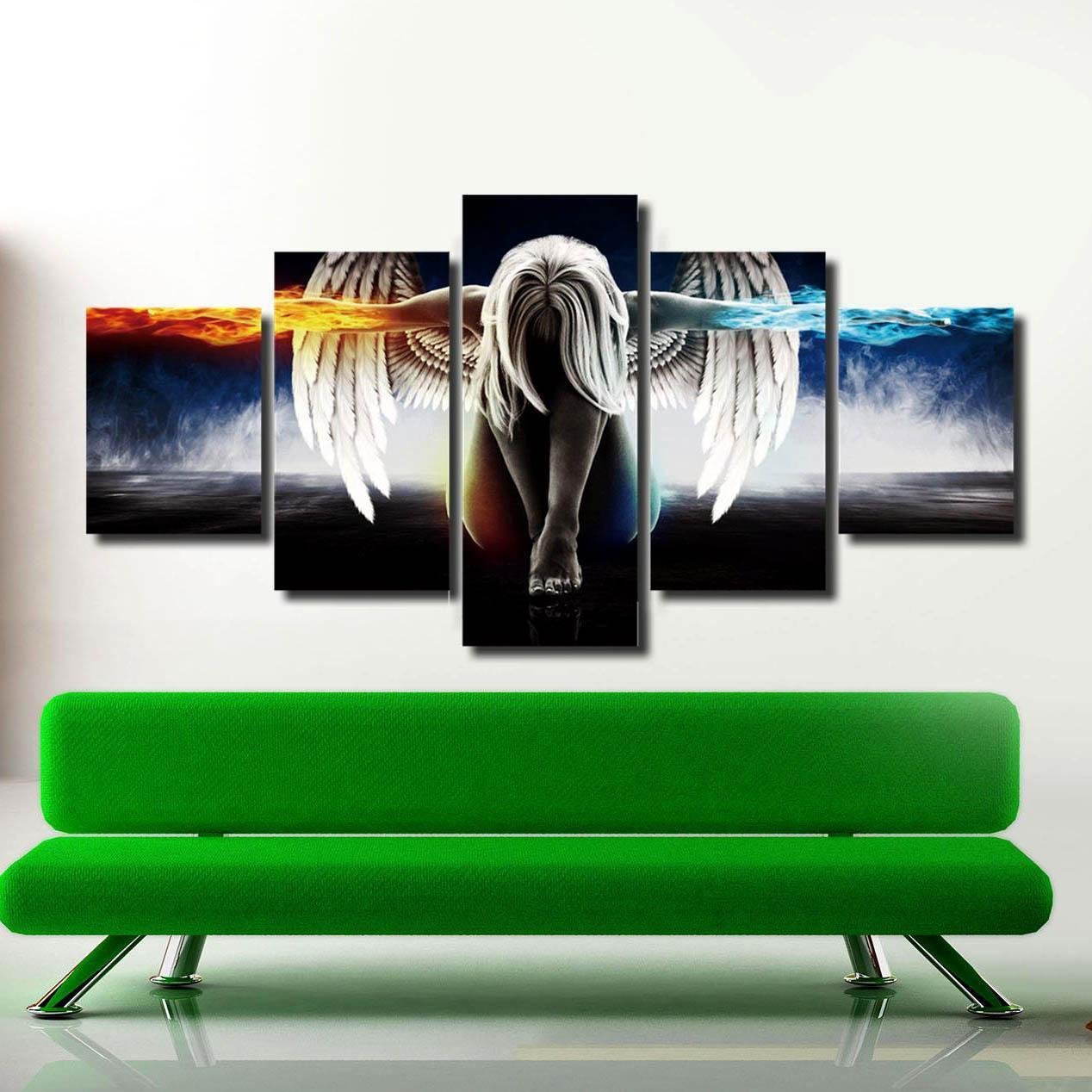 Angel Poster Multi Panel Canvas Wall Art Comic Animation Painting Bedroom Decor