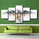 Vintage Multi 5 Panel Canvas Wall Art US Flag Bald Eagle Art Painting Decoration