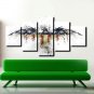 Vintage Multi 5 Panel Canvas Wall Art US Flag Bald Eagle Art Painting Decoration