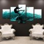 5 Piece Sports Surfing Wall Art Painting Surfer Poster Print on Canvas no Framed