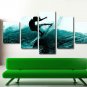 5 Piece Sports Surfing Wall Art Painting Surfer Poster Print on Canvas no Framed