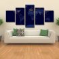 Vintage Large WORLD MAP Mural Poster 5 Piece Canvas Giclee Wall Art Set Decals