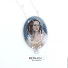 BENANDLU - Pendant portrait of Princess Z. I. Yusupov. Hand silk embroidery