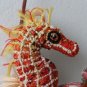 BENANDLU - Embroidered pendant. Seahorse (silk embroidery)