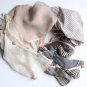 BENANDLU handmade - Tippet or scarf. Giorgio Armani silk, cotton, roses, stripes