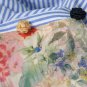 BENANDLU handmade - Tippet or scarf. Preppy style. Scarf in blue striped and flower